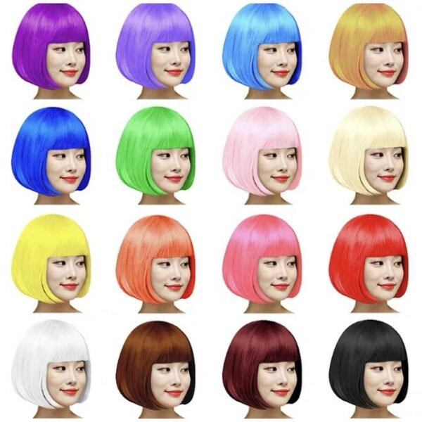 วิกผม วิกสี วิกผมบ็อบแฟนซี ผมสีสีงานปีใหม่ ผมจัดงาน แบบราดาถูก - Image 3